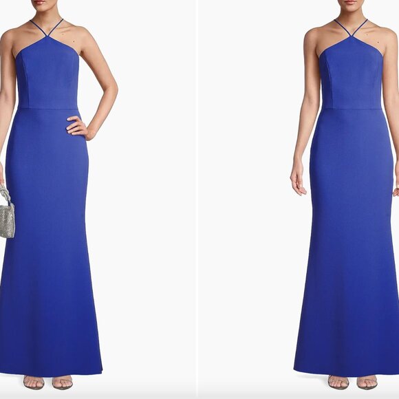 Liv Foster Twill Halter Mermaid Gown Size 2, NWOT never worn! - Picture 2 of 7